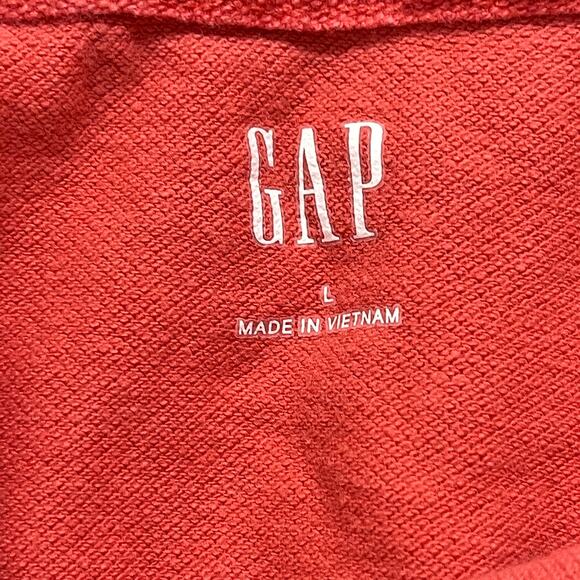 Gap Polo Shirt Men Size Large L Pink Short Sleeve Cotton Blend SMALL STAIN - Picture 3 of 7